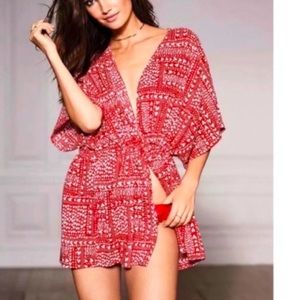 Victoria Secret red heart kimono. One size